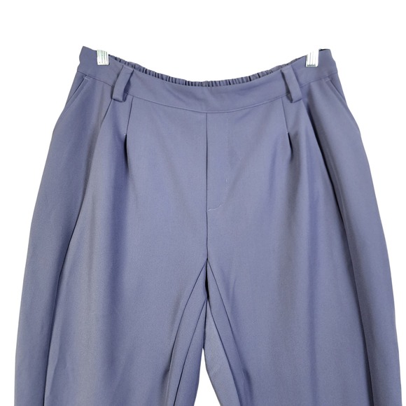 Halara Womens Mid Rise Side Pocket Barrel Leg Work Pants Size Large Purple Work - Picture 3 of 11